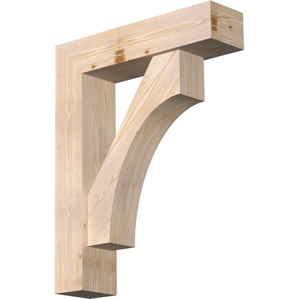 Ekena Millwork Westlake Block Smooth Bracket w/ Offset Brace, Douglas Fir, 7 1/2"W x 30"D x 38"H BKT0806X30X38WTL05SDF - main